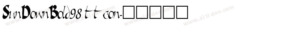SunDownBold98 ttcon字体转换